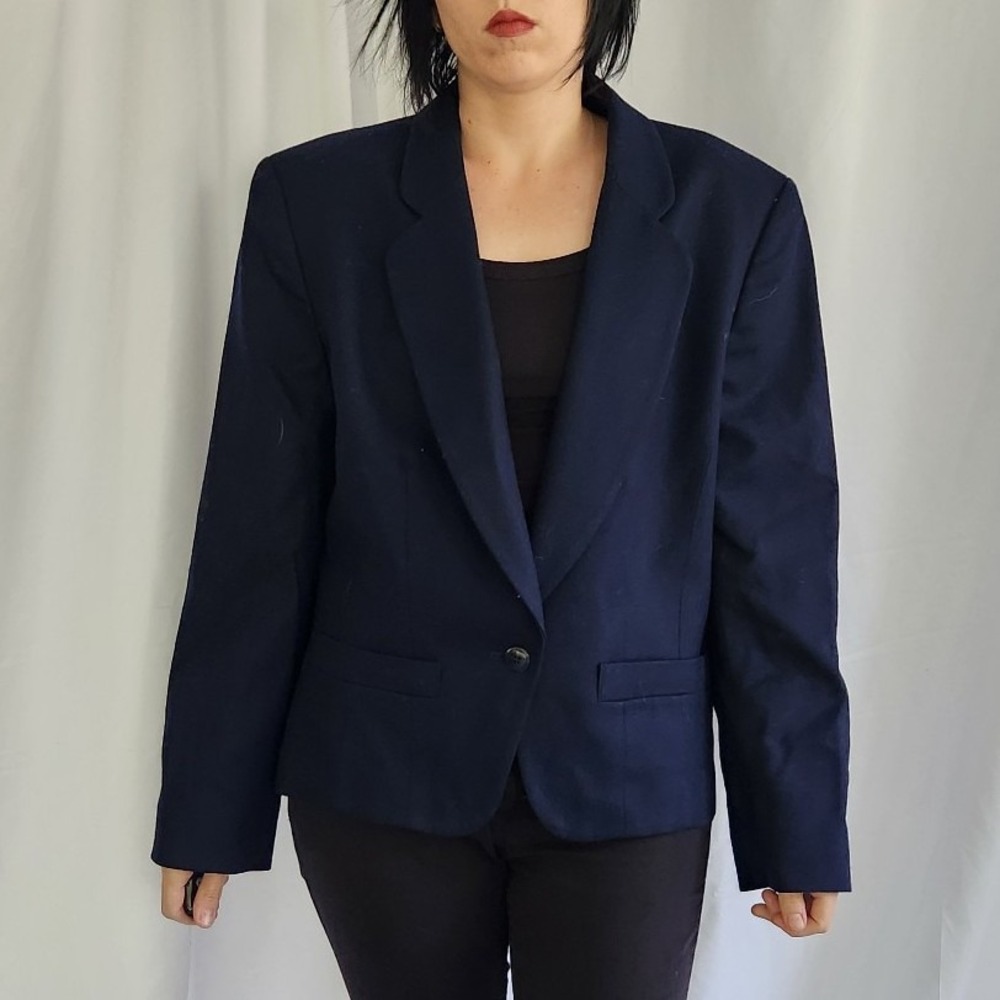 80s/90s Pendleton Blue Wool Blazer - image 1